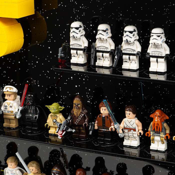 Wall Mounted Display Case for LEGO® Star Wars: Brick-Built Star Wars Logo & 124 Minifigures (75407)