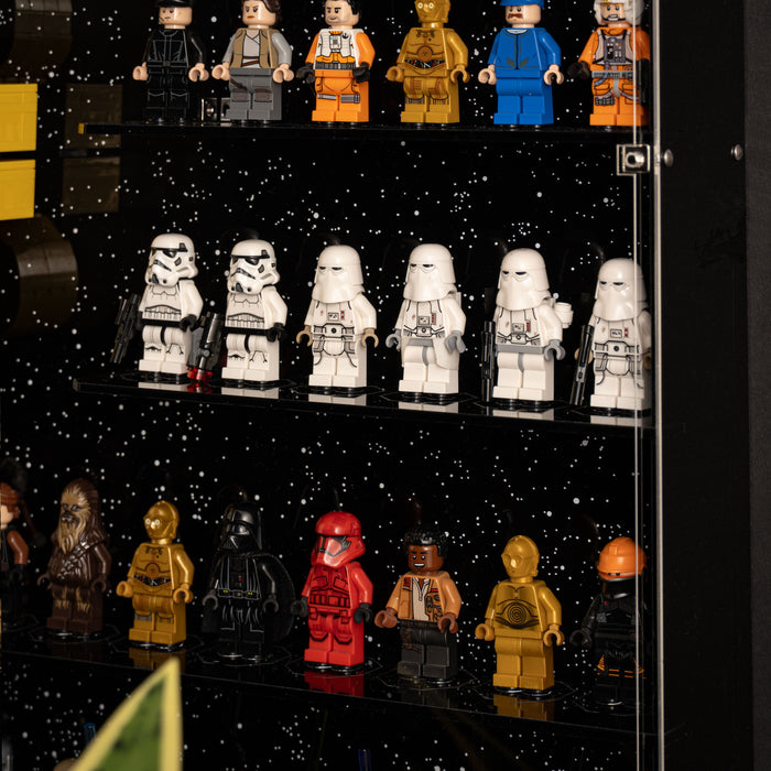 Wall Mounted Display Case for LEGO® Star Wars: Brick-Built Star Wars Logo & 124 Minifigures (75407)