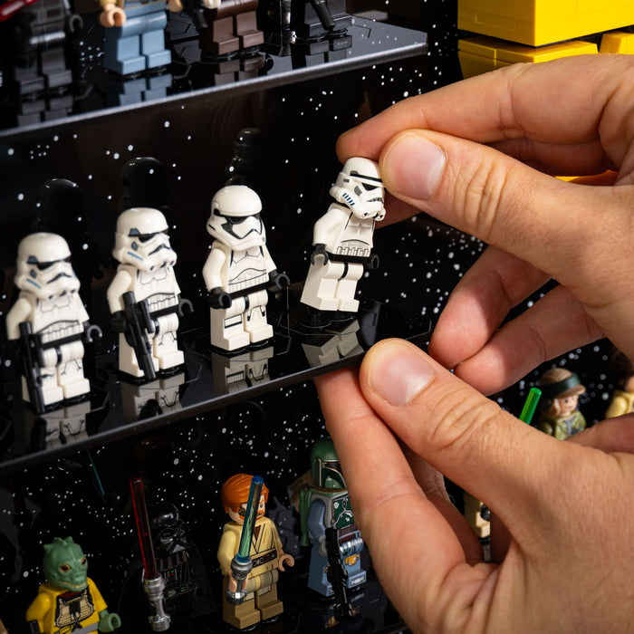 Wall Mounted Display Case for LEGO® Star Wars: Brick-Built Star Wars Logo & 124 Minifigures (75407)