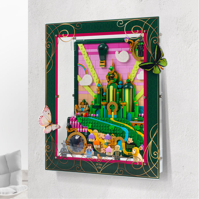 Wall Mounted Display Case for LEGO® Wicked: Emerald City Wall Art (75685)
