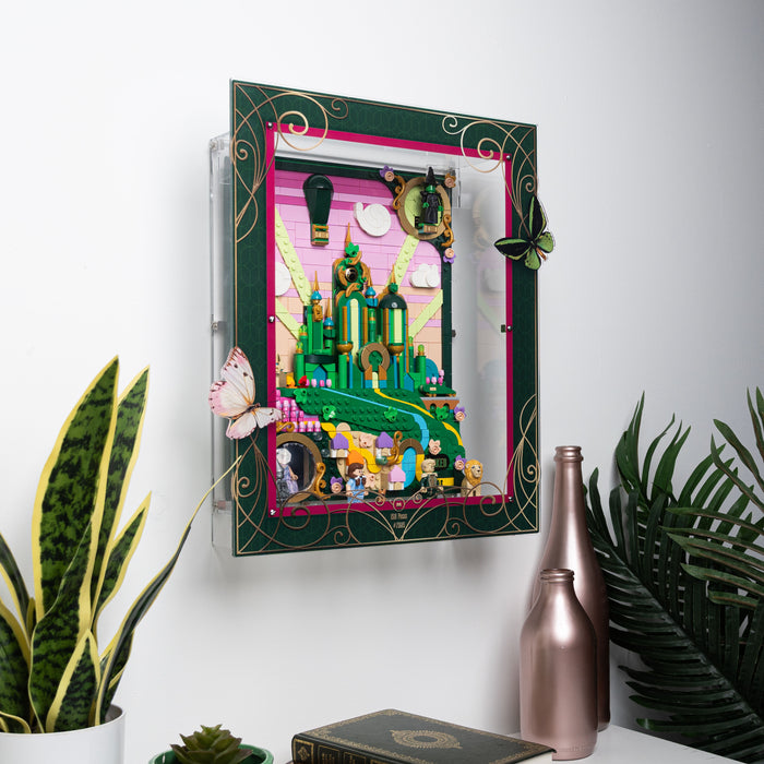 Wall Mounted Display Case for LEGO® Wicked: Emerald City Wall Art (75685)