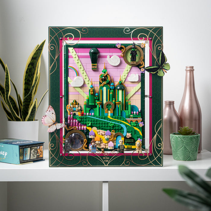 Wall Mounted Display Case for LEGO® Wicked: Emerald City Wall Art (75685)