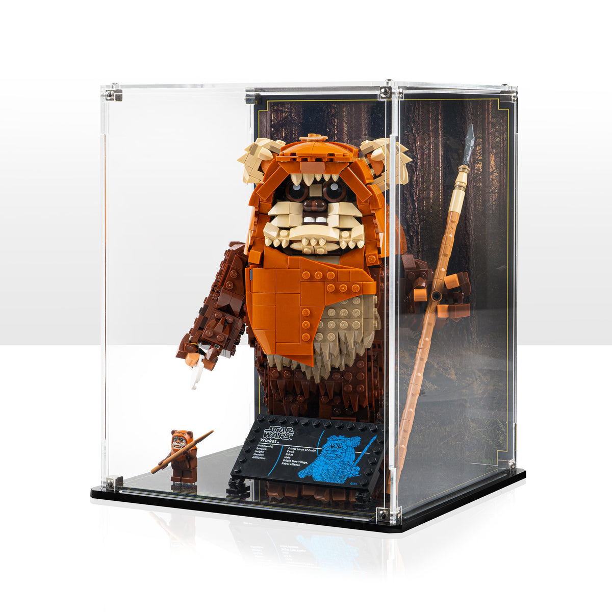 Display Case for LEGO Star Wars Wicket the Ewok 75430 — Wicked Brick Display Case for LEGO Star Wars Wicket the Ewok 75430 — Wicked Brick