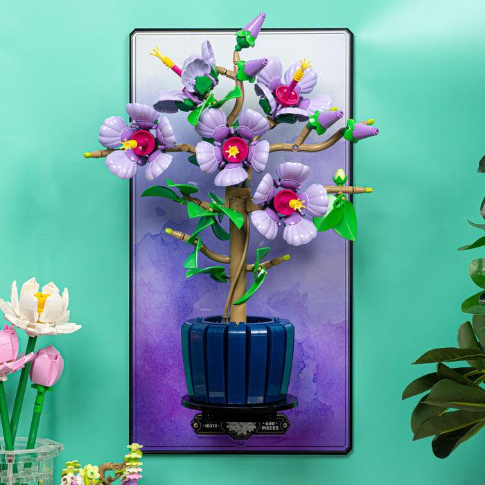 Wall Mounted Display Stand for LEGO® Botanicals Hibiscus (10372)