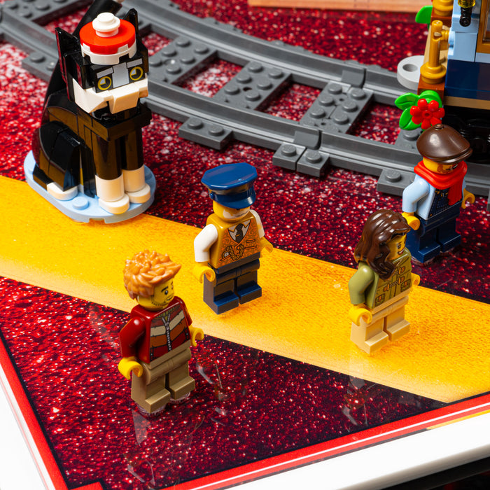 Limited Edition Display Case for LEGO® Family Christmas Tree Decoration (41843) & Holiday Express Train (10361)