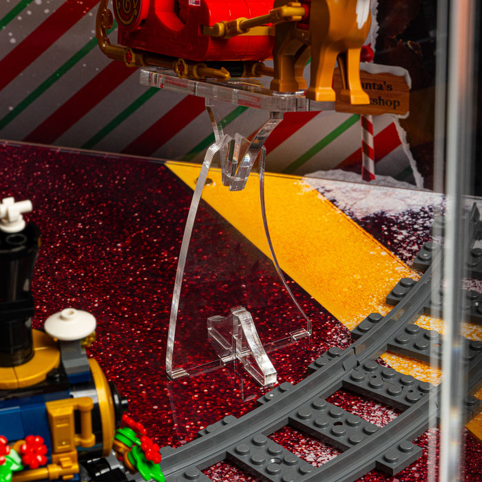 Limited Edition Display Case for LEGO® Family Christmas Tree Decoration (41843) & Holiday Express Train (10361)