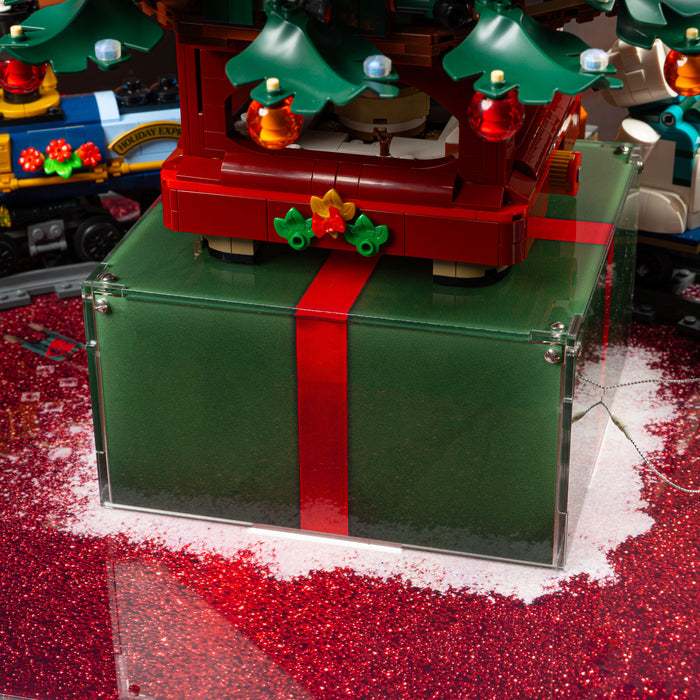 Limited Edition Display Case for LEGO® Family Christmas Tree Decoration (41843) & Holiday Express Train (10361)