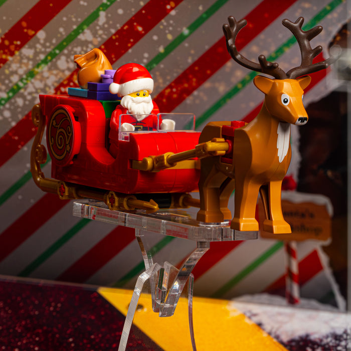 Limited Edition Display Case for LEGO® Family Christmas Tree Decoration (41843) & Holiday Express Train (10361)