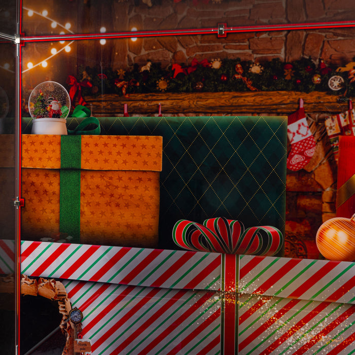 Limited Edition Display Case for LEGO® Family Christmas Tree Decoration (41843) & Holiday Express Train (10361)