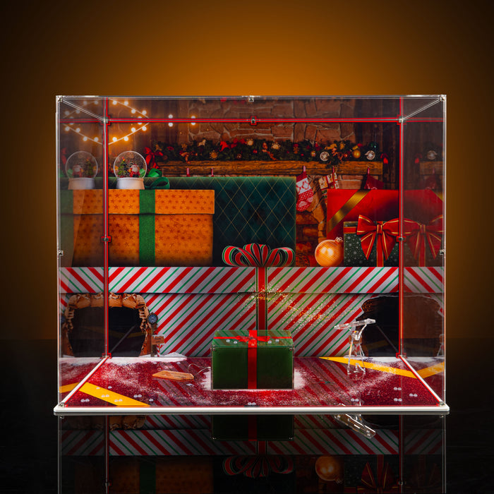 Limited Edition Display Case for LEGO® Family Christmas Tree Decoration (41843) & Holiday Express Train (10361)