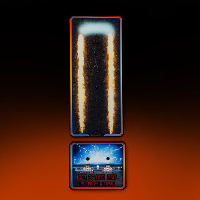 Limited Edition Wall Mounted Display Stand for LEGO® Speed Champions: Time Machine from Back to the Future (77256)