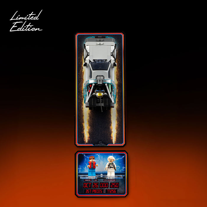 Limited Edition Wall Mounted Display Stand for LEGO® Speed Champions: Time Machine from Back to the Future (77256)