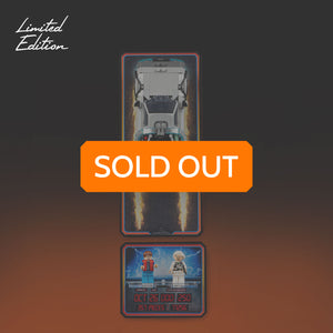 Limited Edition Wall Mounted Display Stand for LEGO® Speed Champions: Time Machine from Back to the Future (77256)