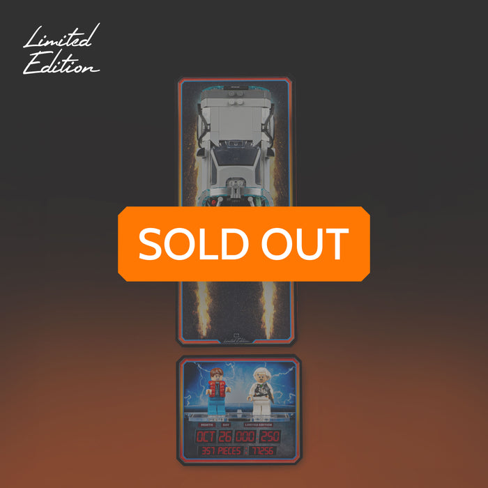 Limited Edition Wall Mounted Display Stand for LEGO® Speed Champions: Time Machine from Back to the Future (77256)