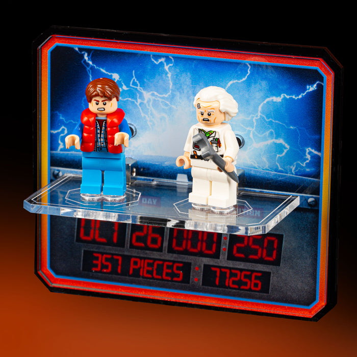 Limited Edition Wall Mounted Display Stand for LEGO® Speed Champions: Time Machine from Back to the Future (77256)