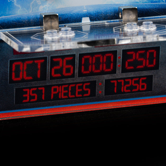 Limited Edition Wall Mounted Display Stand for LEGO® Speed Champions: Time Machine from Back to the Future (77256)