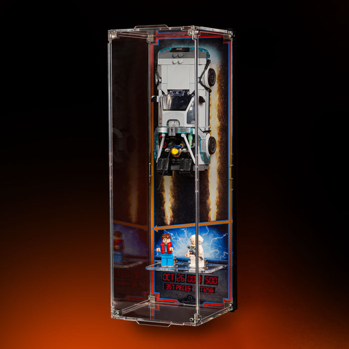 Limited Edition Wall Mounted Display Case for LEGO® Speed Champions: Time Machine from Back to the Future (77256)