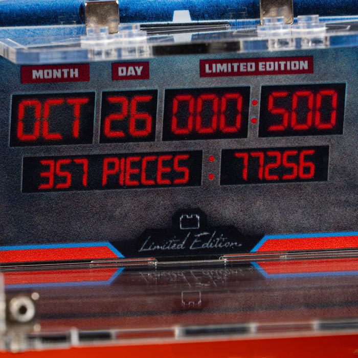 Limited Edition Wall Mounted Display Case for LEGO® Speed Champions: Time Machine from Back to the Future (77256)