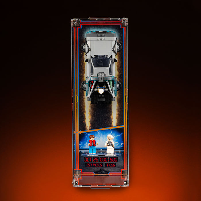 Limited Edition Wall Mounted Display Case for LEGO® Speed Champions: Time Machine from Back to the Future (77256)