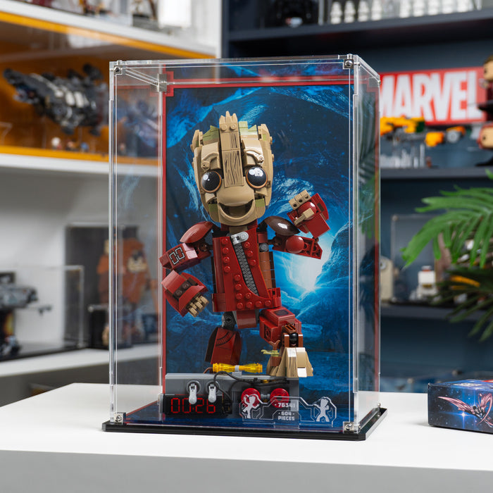 Display Case for LEGO® Marvel: Ravager Jumpsuit Groot (76341)