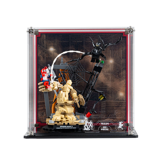 Display Case for LEGO® Marvel: Epic Battle: Spider-Man vs. Sandman (76334)
