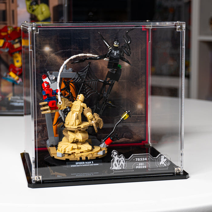 Display Case for LEGO® Marvel: Epic Battle: Spider-Man vs. Sandman (76334)