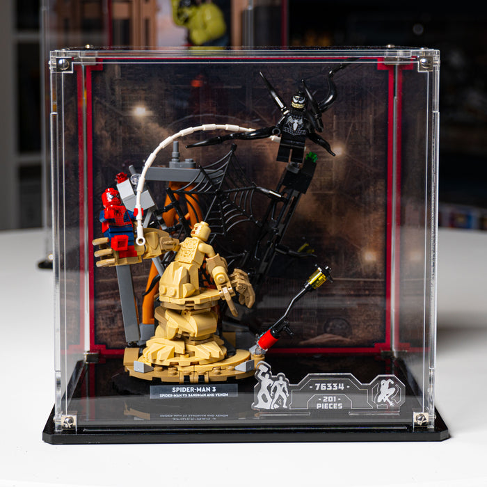 Display Case for LEGO® Marvel: Epic Battle: Spider-Man vs. Sandman (76334)