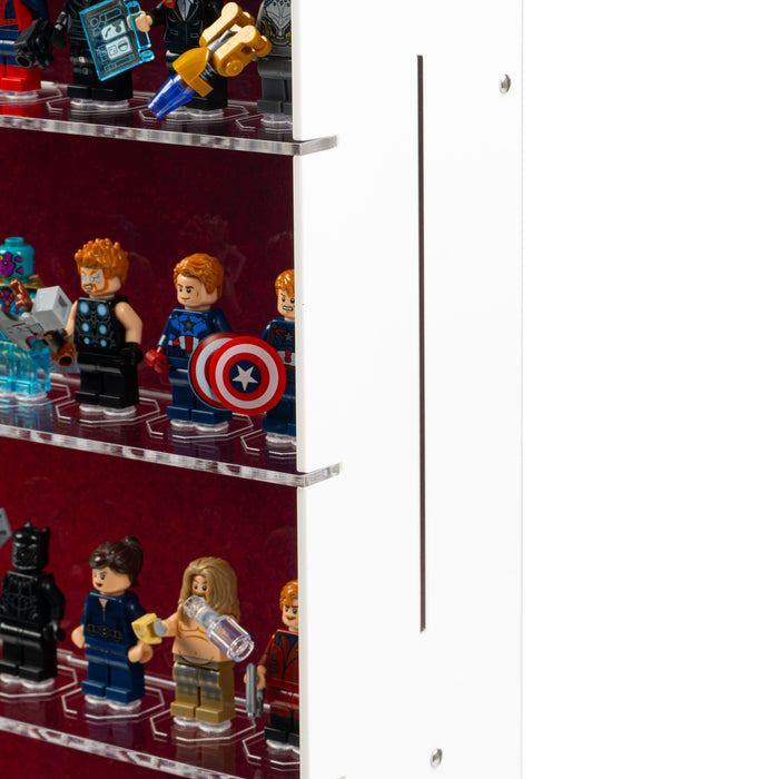 Wall Mounted Display Case for LEGO® Marvel: Brick-Built Marvel Logo & 124 Minifigures (76313)