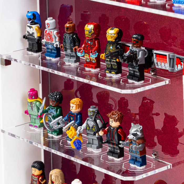 Wall Mounted Display Case for LEGO® Marvel: Brick-Built Marvel Logo & 124 Minifigures (76313)