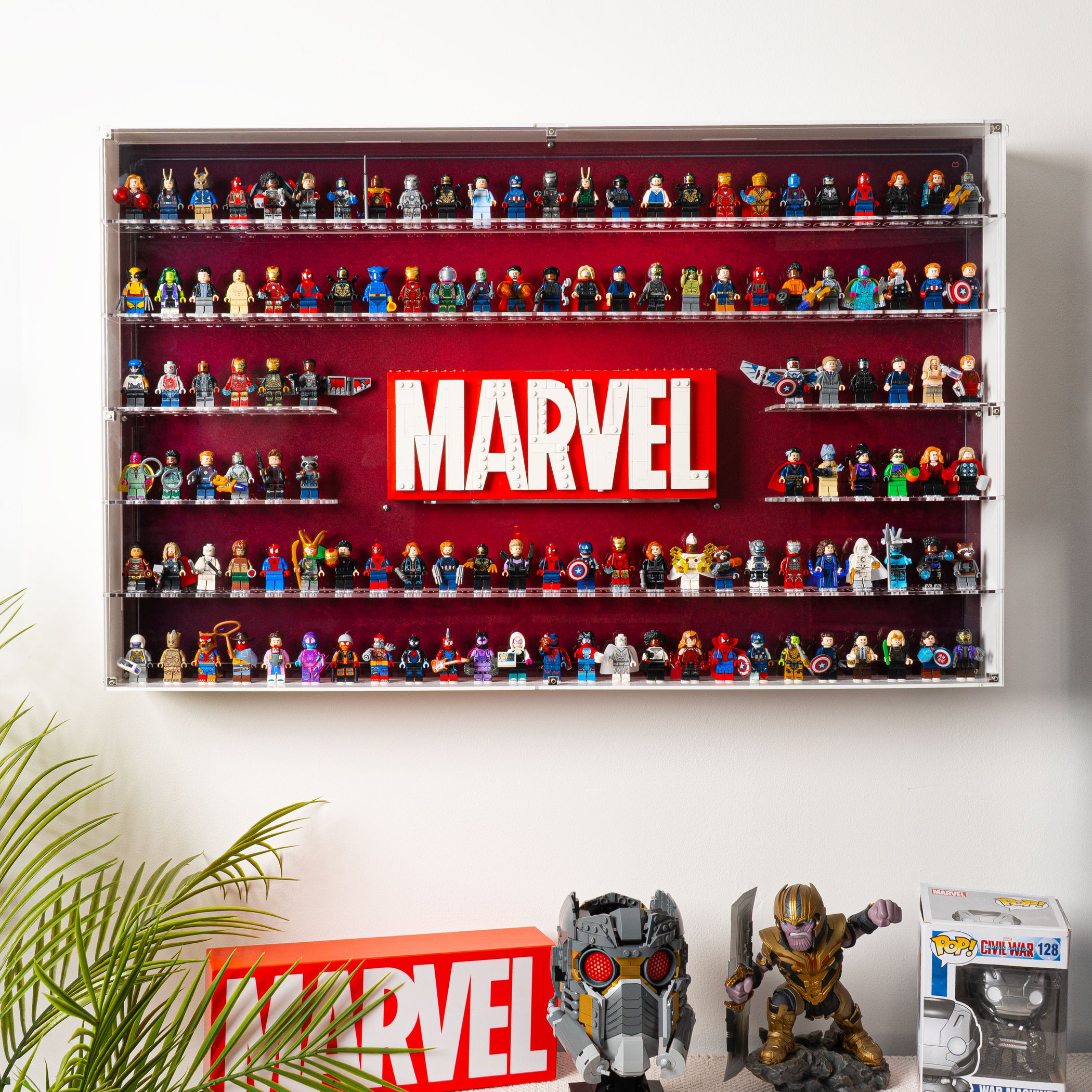 Display Case for LEGO Marvel Brick-Built Marvel Logo Minifigures 76313 ...