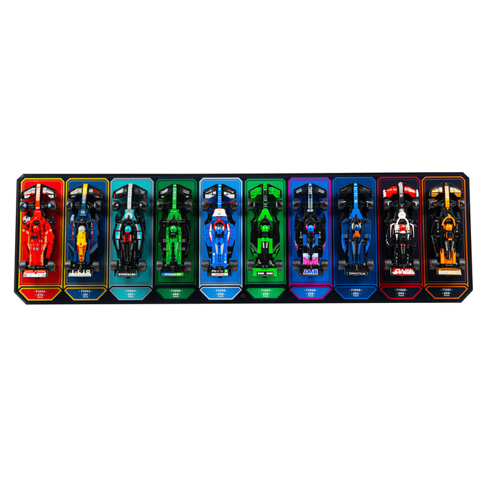 Wall Mountable Display Stand for 10 x LEGO® Speed Champions: Formula 1 Range