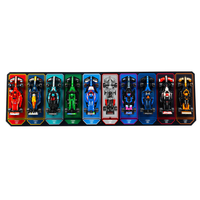 Wall Mountable Display Stand for 10 x LEGO® Speed Champions: Formula 1 Range