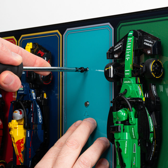 Wall Mountable Display Stand for 10 x LEGO® Speed Champions: Formula 1 Range