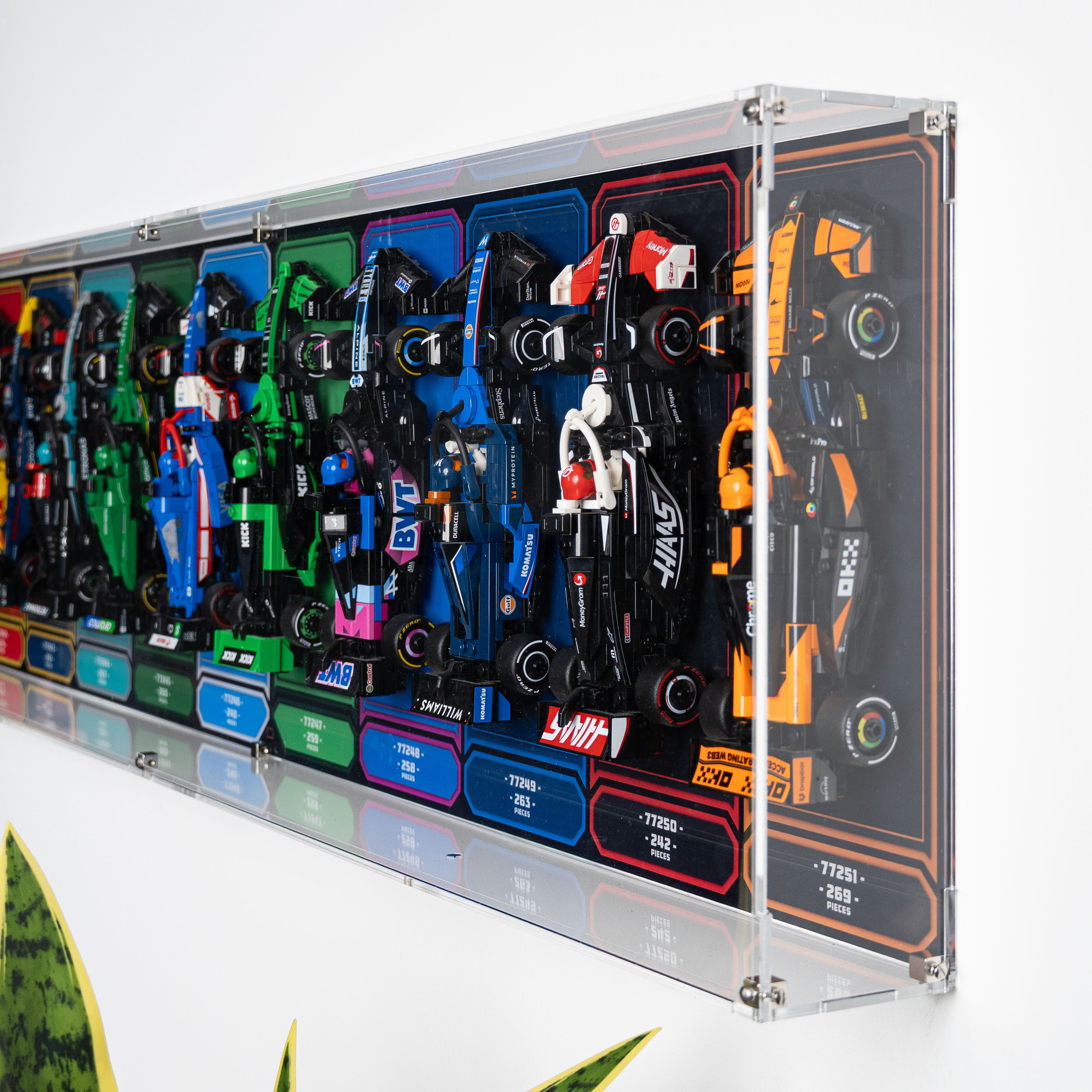 Display Case for 10 x LEGO Speed Champions Formula 1 Range — Wicked Brick