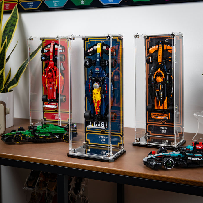 Wall Mountable Display Case for LEGO® Speed Champions: Formula 1 Range