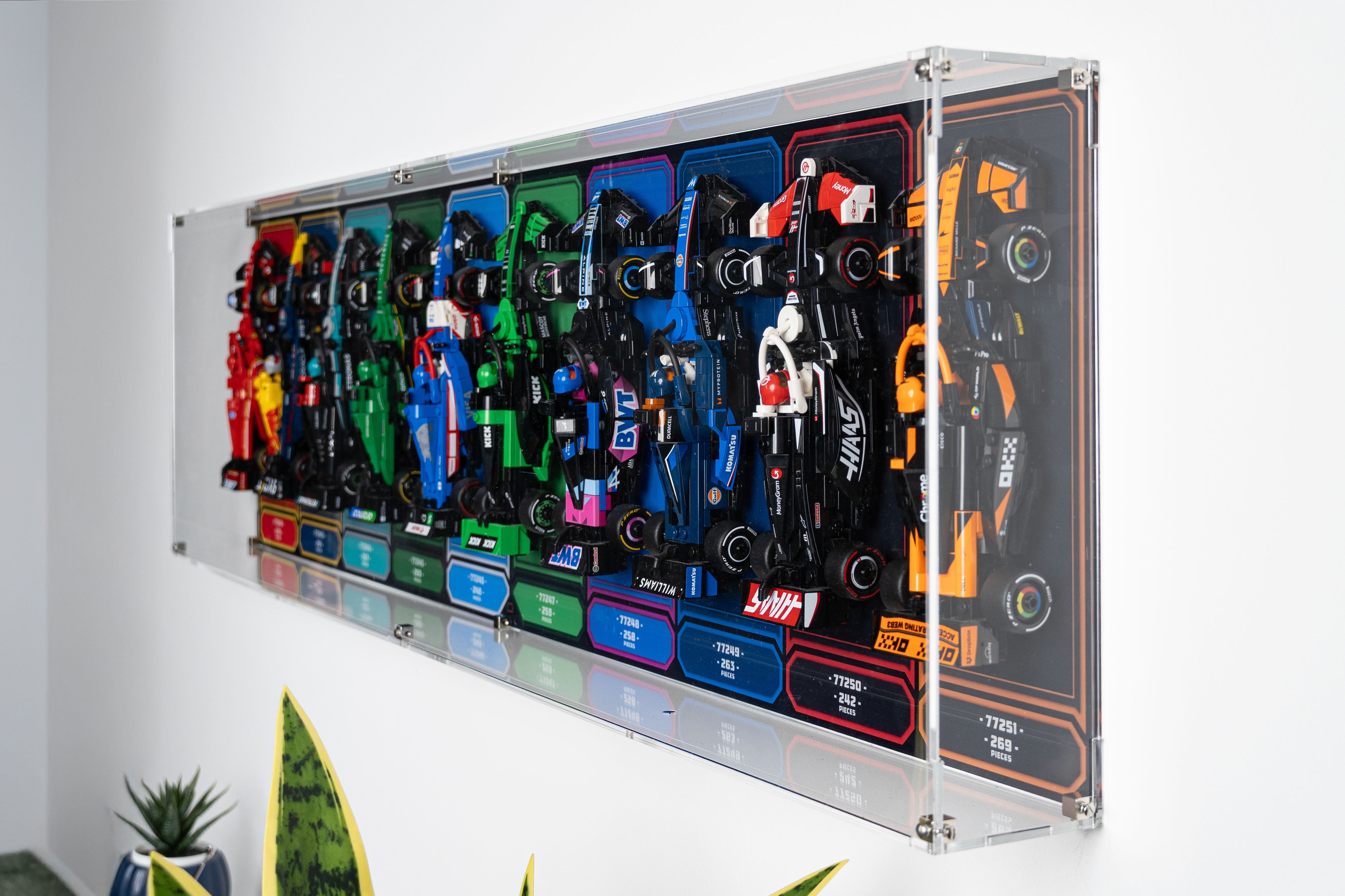 Display Case for 10 x LEGO Speed Champions Formula 1 Range — Wicked Brick