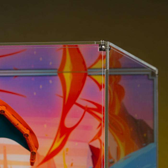 Limited Edition Display Case for LEGO® Pokémon™: Venusaur, Charizard and Blastoise (72153) with Trading Card Display