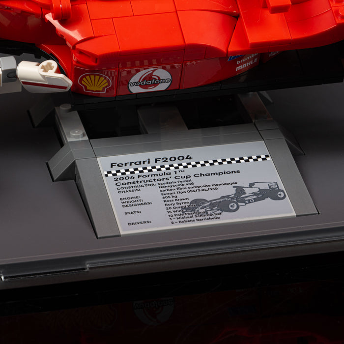 Limited Edition Display Case for LEGO® Icons: Ferrari F2004 & Michael Schumacher (11375)
