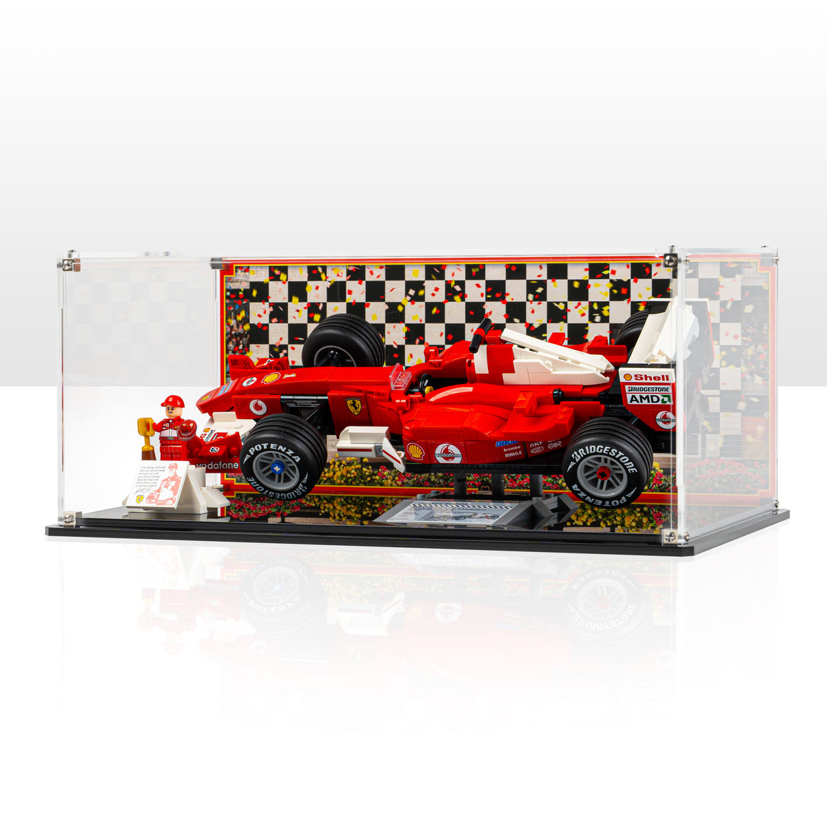 Display Case for LEGO Icons Ferrari F2004 & Michael Schumacher