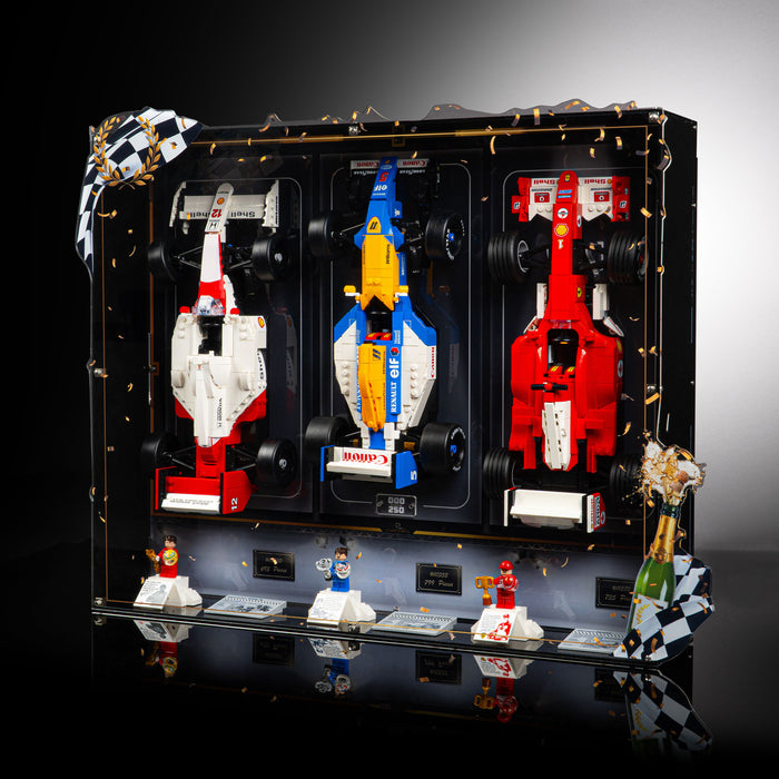 Limited Edition Wall Mountable Display Case for LEGO® Icons: F1 Legends (10330, 10353, 11375)