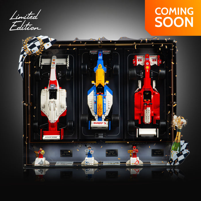 Limited Edition Wall Mountable Display Case for LEGO® Icons: F1 Legends (10330, 10353, 11375)
