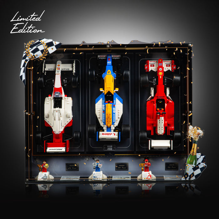Limited Edition Wall Mountable Display Case for LEGO® Icons: F1 Legends (10330, 10353, 11375)