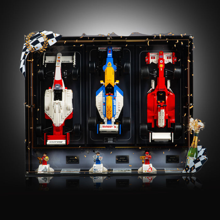 Limited Edition Wall Mountable Display Case for LEGO® Icons: F1 Legends (10330, 10353, 11375)
