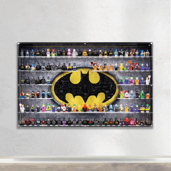 Wall Mounted Display Case for LEGO® Batman™ Logo & 121 Minifigures (76330)