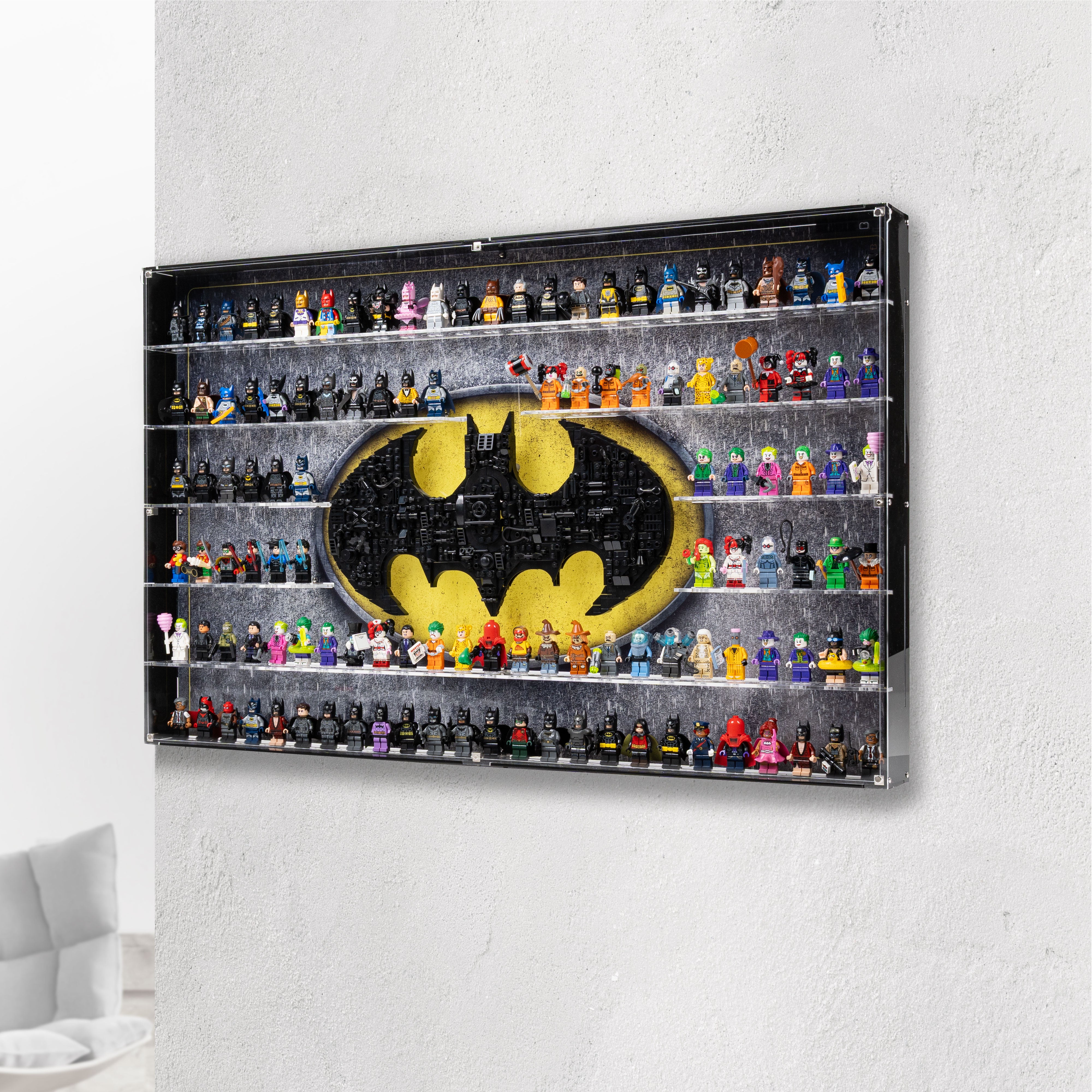 Display Case for LEGO Marvel Brick-Built Marvel Logo Minifigures