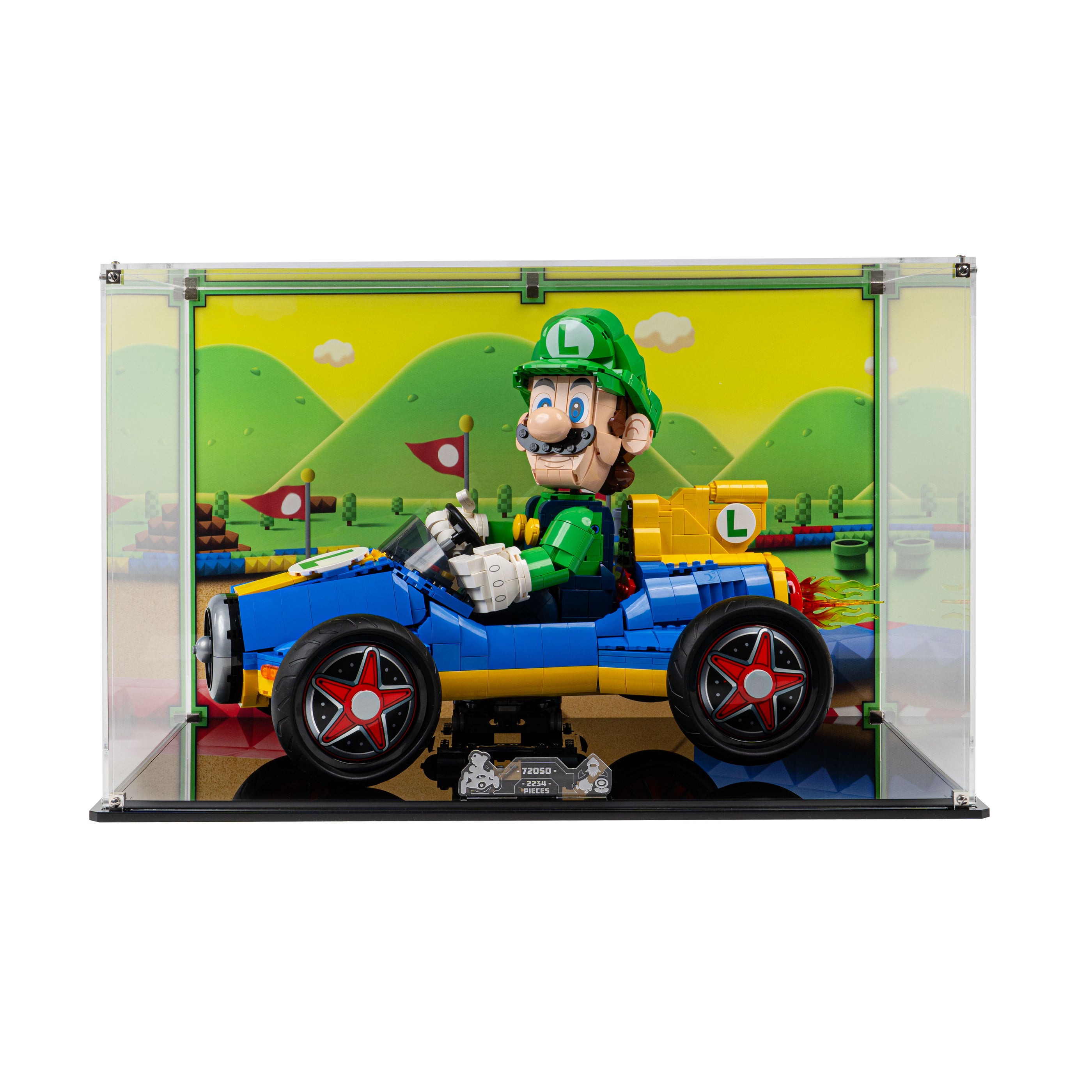 Display Case for LEGO Mario Kart Luigi & Mach 8 72050 — Wicked Brick