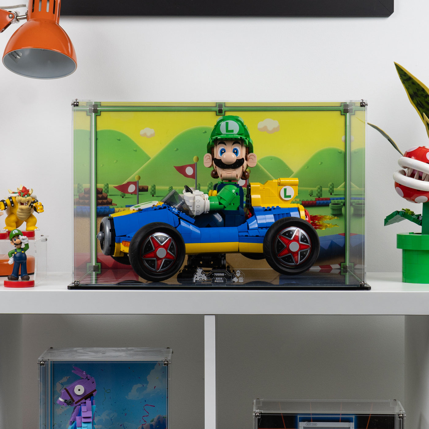 Display Case for LEGO Mario Kart Luigi & Mach 8 72050 — Wicked Brick
