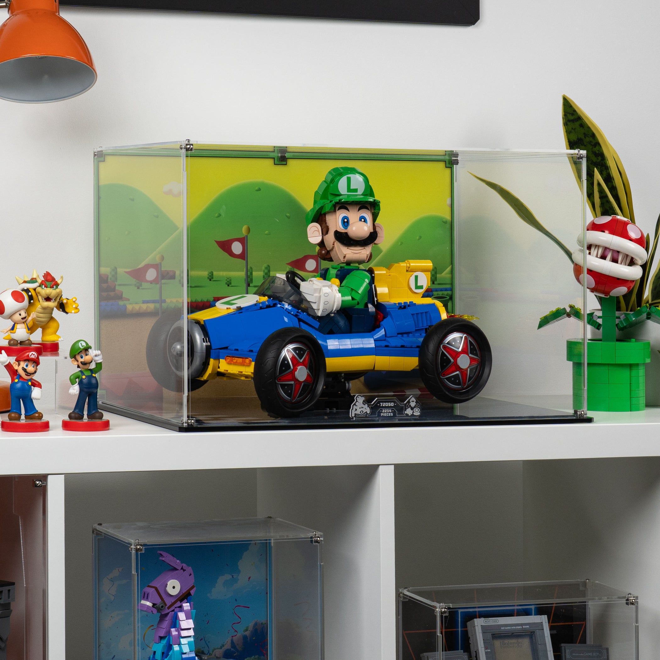 Display Case for LEGO Mario Kart Luigi & Mach 8 72050 — Wicked Brick
