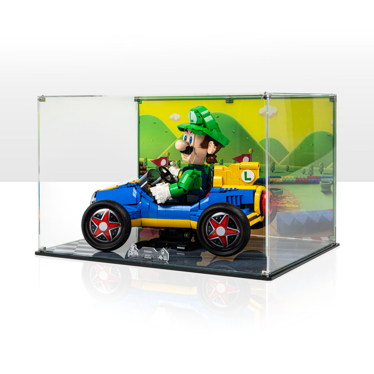 Display Case for LEGO Mario Kart Luigi & Mach 8 72050 — Wicked Brick