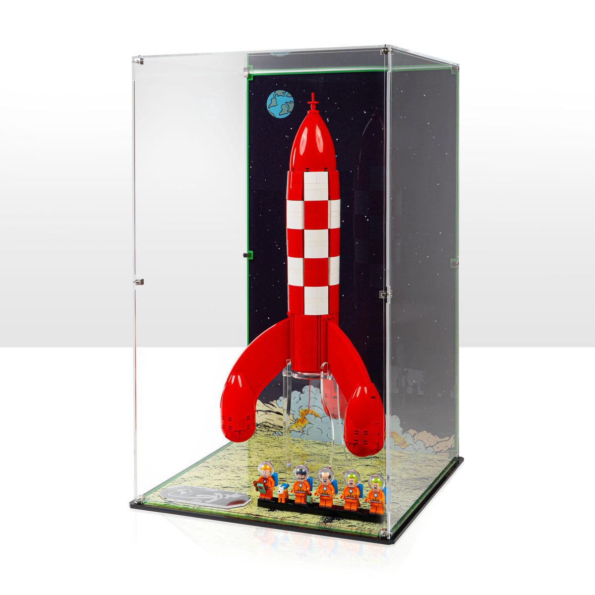Display Case for LEGO Ideas Tintin Moon Rocket 21367 — Wicked Brick
